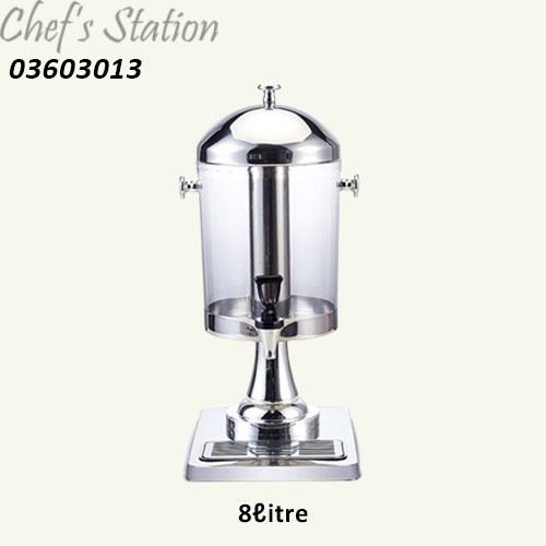 1. Juice Dispenser Single Tank Silver Handle 8Litre