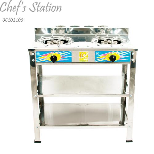 Double Burner Gas Stove With Stand