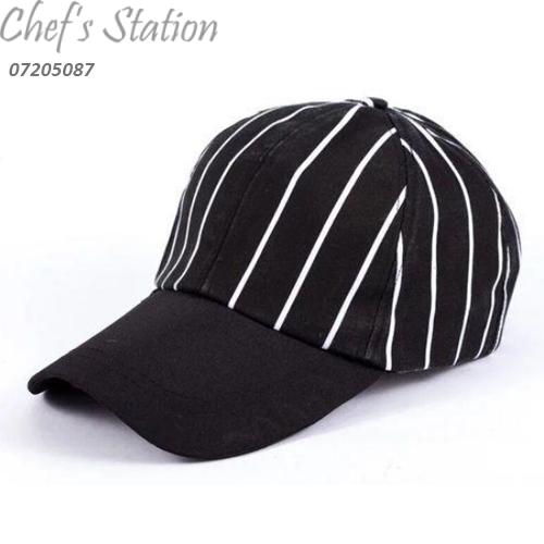 Baseball Cook Cap Striped Pattern – ChefStation.com.my
