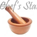 Wood Bowl Shape Mortar & Pestle