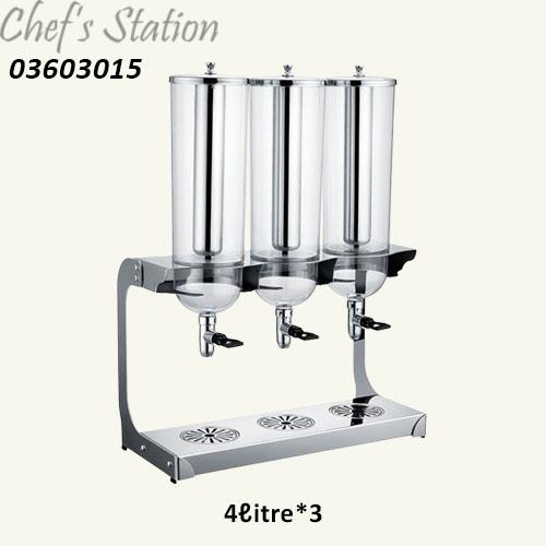 3. Juice Dispenser Triple Tank Euro Style 4Litrex3