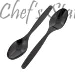 Black Plastic Dessert Spoon