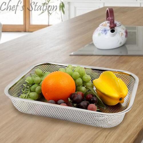 S/S Rectangular Colander – ChefStation.com.my