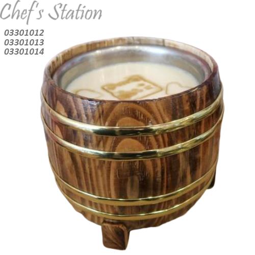 Wooden Barrel with Inner Stainless Steel Pot