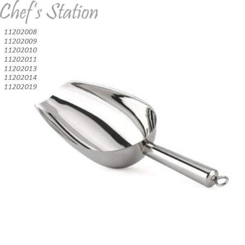 Stainless Steel Ice Cube Scoop with Hooked Handle