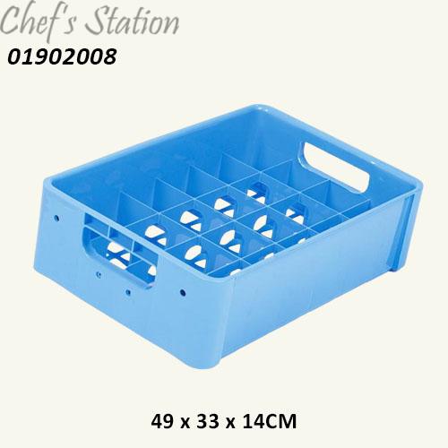 Non Stackable Glass Rack 24 Compartment