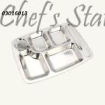 Stainless Steel Food Tray 6 Compartments