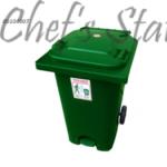 Green Commercial Outdoor Pedal Bin 240L