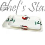 Porcelain Rectangular Plate 8"-10" (Cock Pattern)