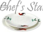 Porcelain Round Shallow Plate 10"-12" (Cock Pattern)