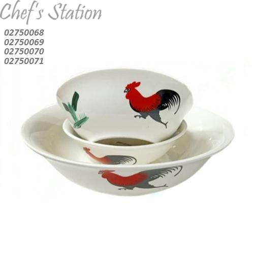 Porcelain Bowl 6"-9" (Cock Pattern)