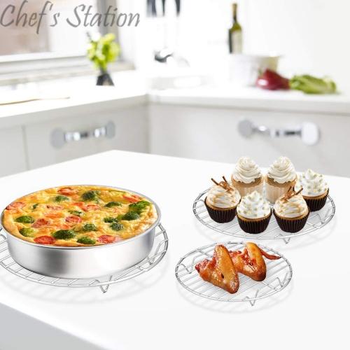 Stainless Steel Round Frying Rack – ChefStation.com.my