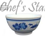 Blue Lotus Design Round Soup Bowl