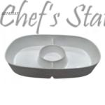 Porcelain Round Grip 2 Compartment Candy Bowl