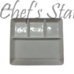 Porcelain Rectangle 3 Top Compartment Plate