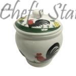 Porcelain Rooster Pot - No Handle