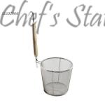 Noodle Drainer Perforated With Wood Handle - Curved Cylinder Shape