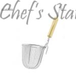 Noodle Drainer Mesh With Wood Handle - Wood Color