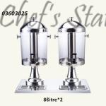 2. Juice Dispenser Double Tank Silver Handle 8Litrex2
