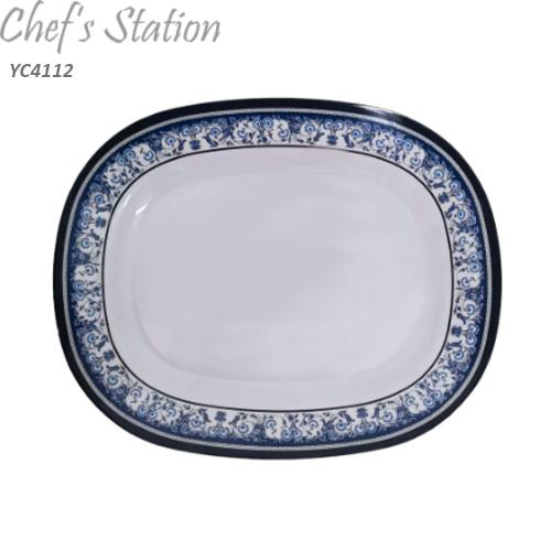 YC Royal Blue Oblong Plate