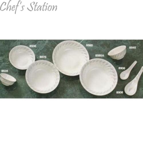YC Blue Danube Round Soup Bowl, Round Rice Bowl, Chinese Spoon, Scoop