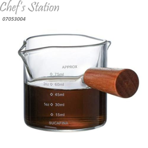 Espresso Measuring Cup with Wood Handle 75ml