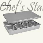 Stainless Steel Japanese Style Condiment Box (8 Compartment)
