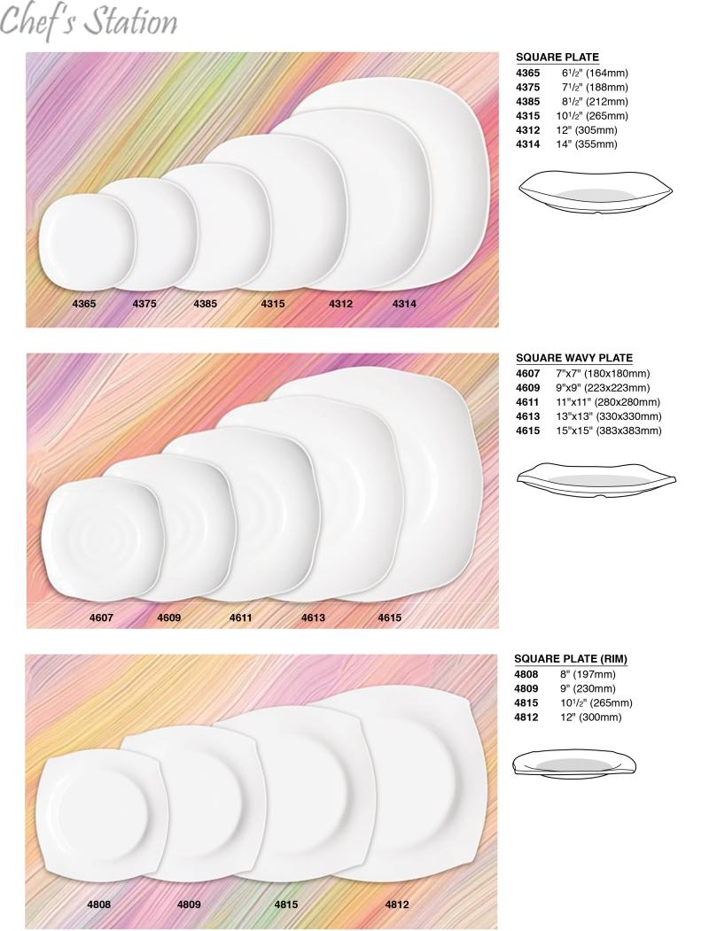 Plate - Square Plate (Wavy / Rim)