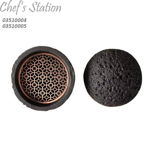 Serving Volcanic Rock Ball with Cupper Plate