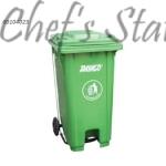 Green Commercial Outdoor Pedal Bin 240L