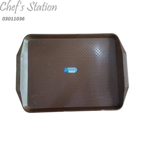 AS Rectangle Handle Serving Tray with Side Handle (Brown)