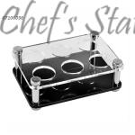 Black Base Acrylic 6 Holes Glass Holder