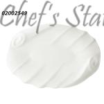 Thick Curved Shape Plate 13" Ivory Color