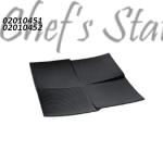 Line Plain Square Plate 9"-11" Black