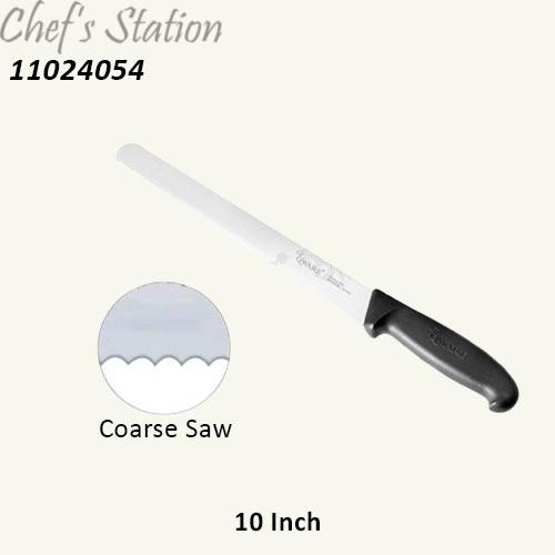 Coarse Serrated Black Bakelite Handle Bread Knife 10"-12"