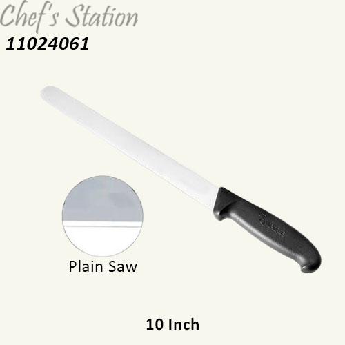 Plain Black Bakelite Handle Bread Knife 10"-12"
