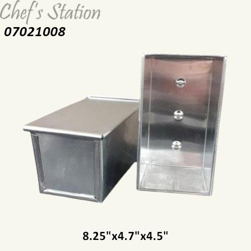 Bread Cover Rectangular Rectangle Aluminium Bread Tin w/ Hole & Cover H4.5inch – ChefStation.com.my